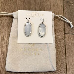Kendra Scott Silver and Gray Earrings